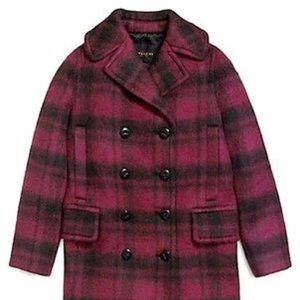 Coach Plaid Peacoat  NWT Size M